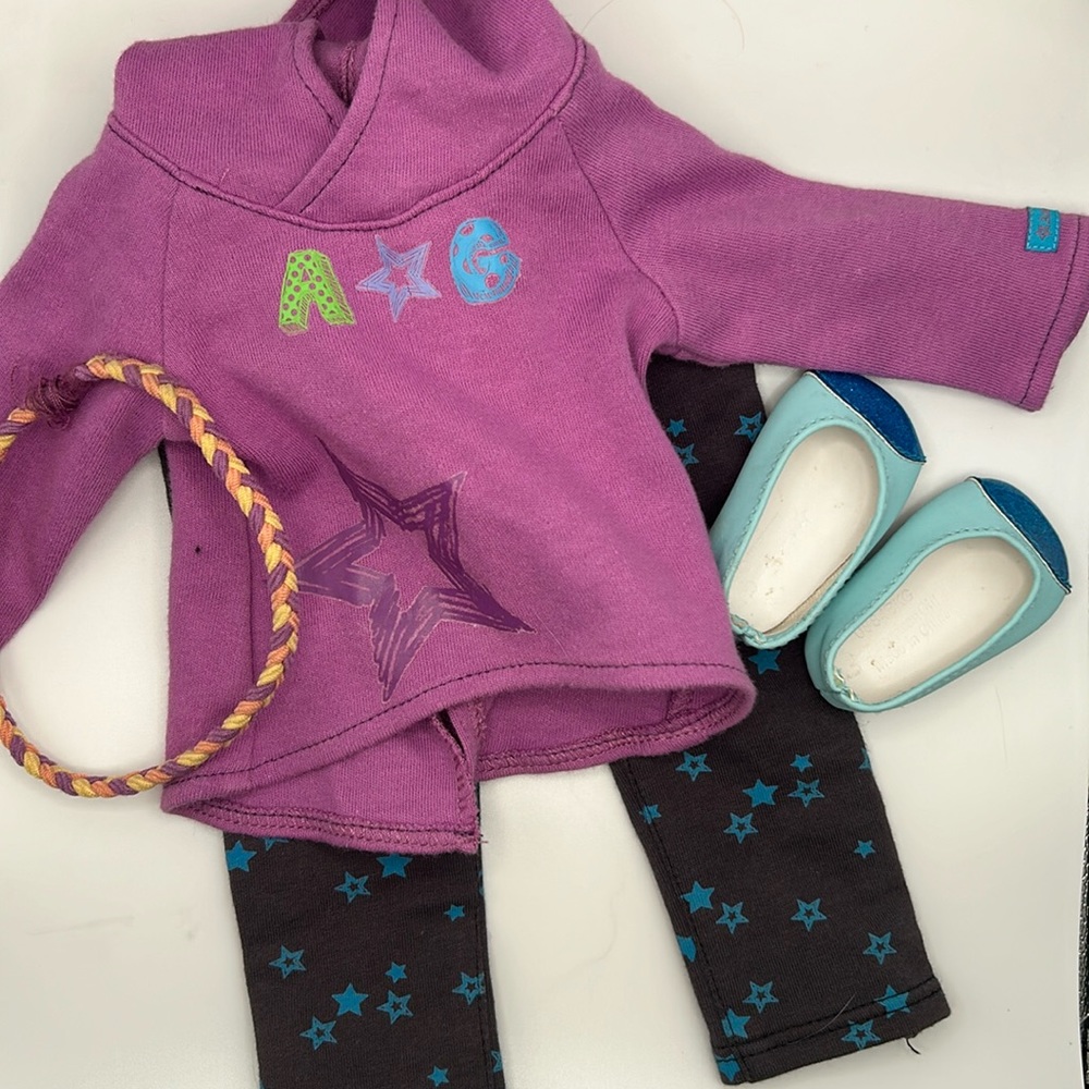 American Girl Starry Hoodie Outfit Star Pants
Shoes Headband